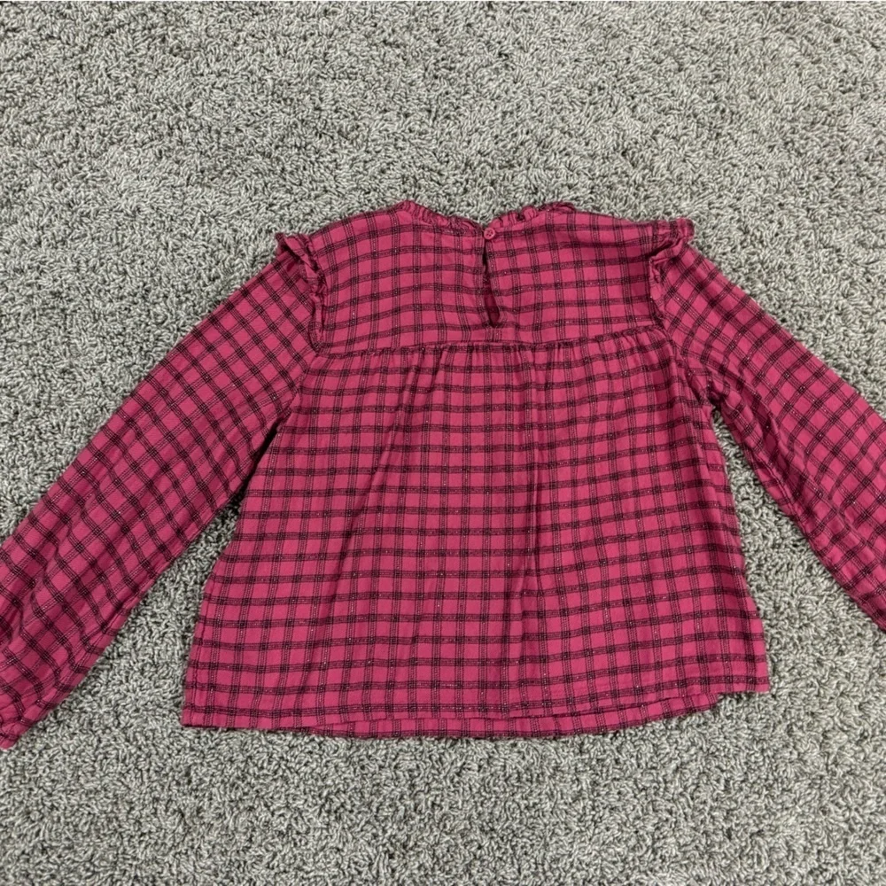 5/$25 GAP girls plaid shirt, size medium 8-9